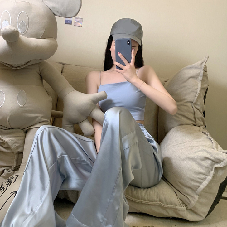 高腰宽松阔腿裤女春秋季显瘦百搭休闲裤学生2...