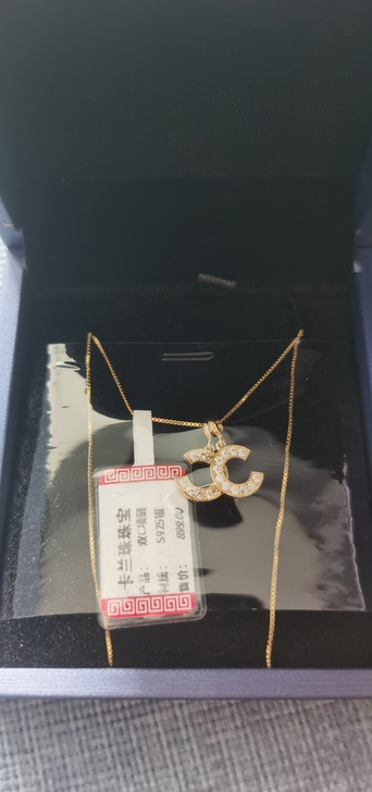 纯银镀真金不掉色小香风项链