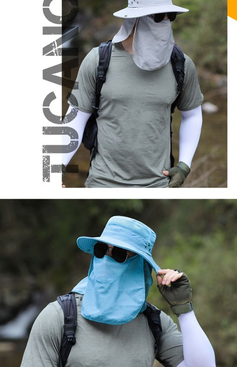 琢木鸟，全新浅灰色，防晒帽子男女夏天遮阳渔...