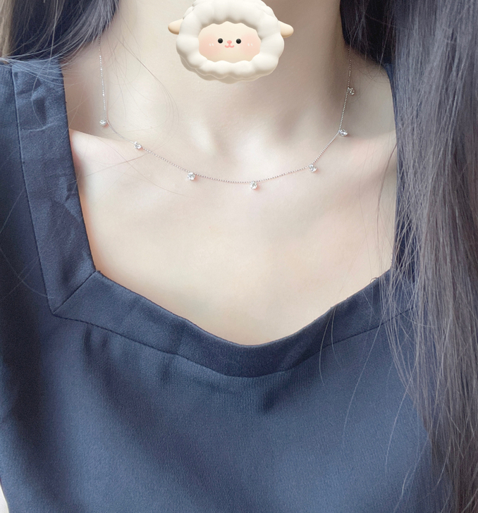 #满天星钻石项链穿搭小合集#