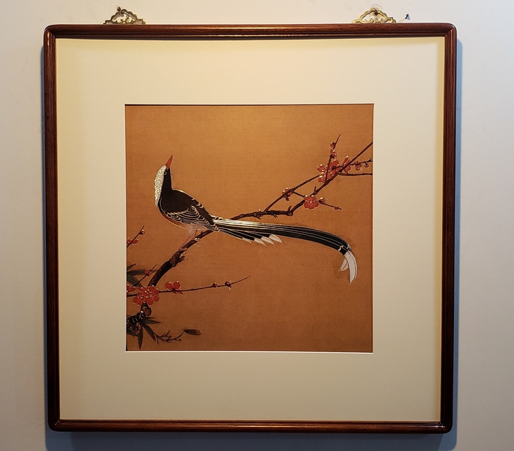 全新铜雕画，《喜上眉梢》装饰画，手工雕刻画...
