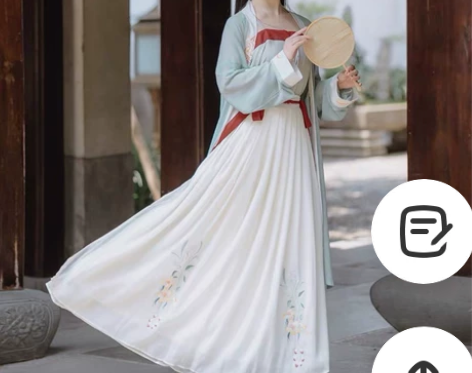 茗月萱正品白菜汉服 吊带+长褙子+宋裤（不...