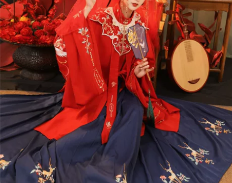 裳云兮原创(遇红妆)花嫁汉服明制立领对襟长...