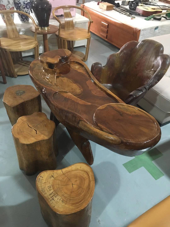 求购闲置全新红木根雕茶台