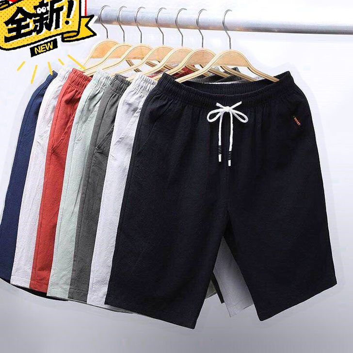 夏季运动休闲纯棉透气短裤男夏季功能防紫外线...