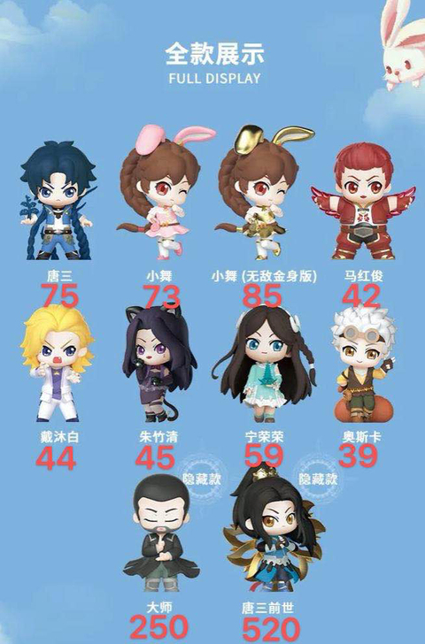 斗罗大陆盲盒周边公仔唐三小舞娃娃动漫人物手...