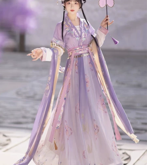 妃亦坊原创汉服【拂铃花】唐制齐腰唐褙子襦裙...