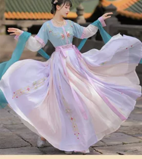 妃亦坊原创汉服女【琳琅】坦领半臂三件套齐腰...