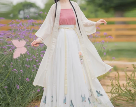 原创汉服女宋制中国风长干寺对襟长衫齐腰襦裙...