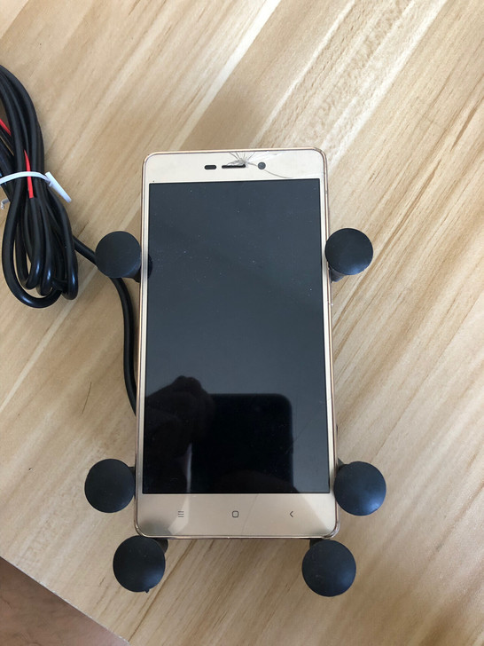 摩托车电瓶车六爪USB充电装车把手机支架