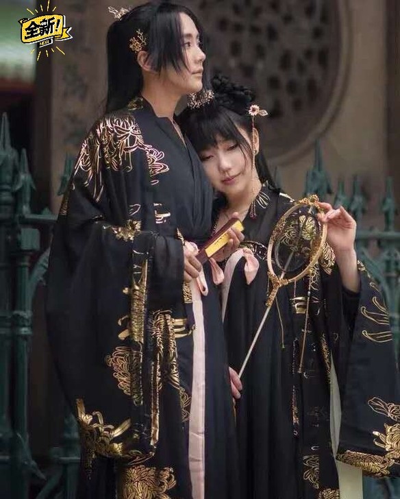 君临汉服男女情侣cp套装交领对襟齐腰胸襦裙...
