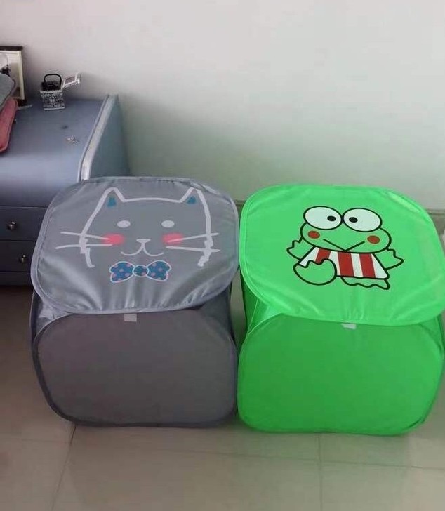 【新款包邮】脏衣服收纳篮大号布艺带盖收纳筐...