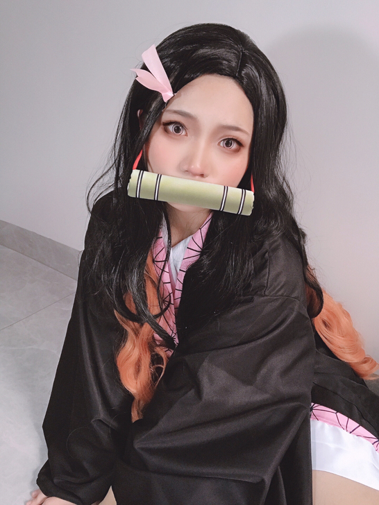 鬼灭之刃祢豆子cos服  m码
