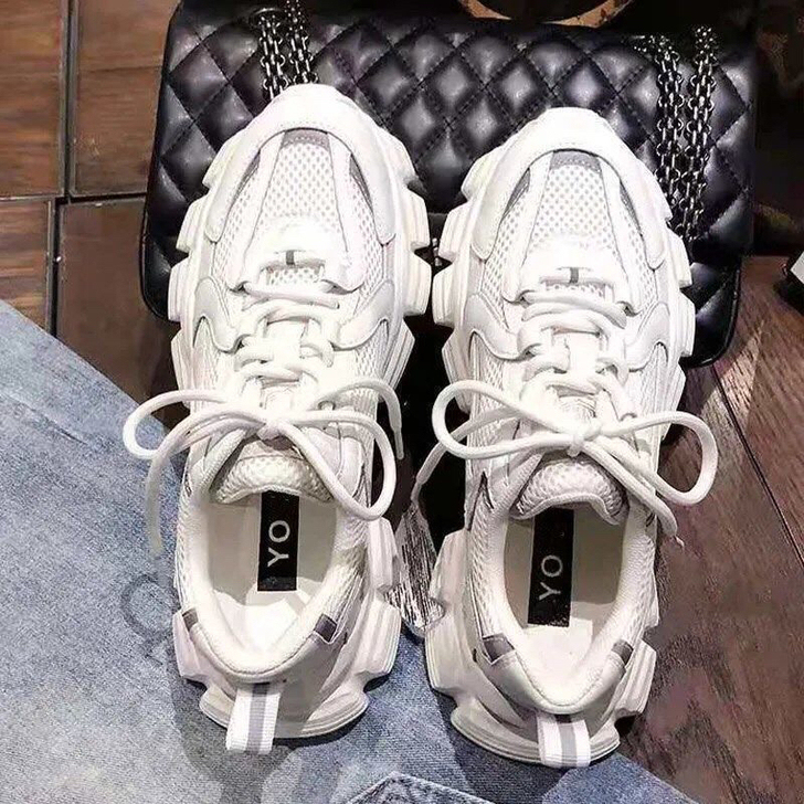 2021春夏季女新款透气网面ins潮百搭网...