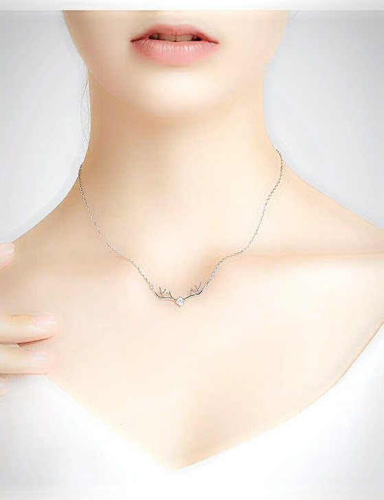 全新美国进口莫桑钻吊坠一路有你项链1.0c...