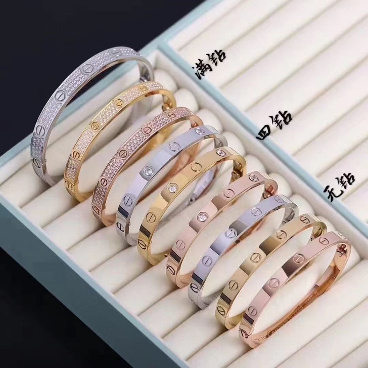卡家 手镯 玫金/黄金/银色。店里清货...