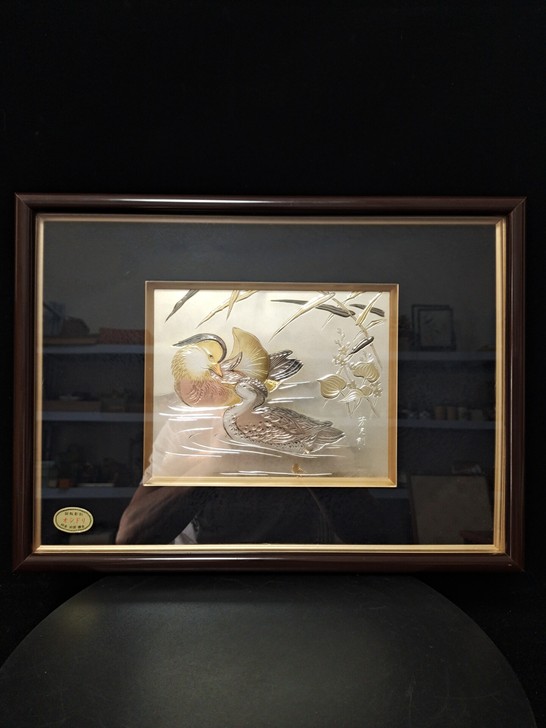 日本铜板雕刻画 金工雕刻名家小野芳光作 铜...