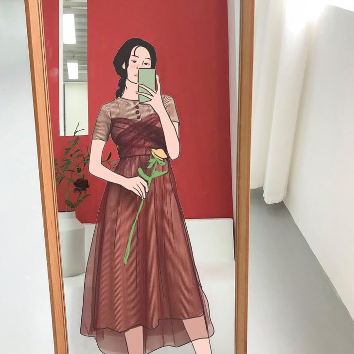 DearNana 针织网纱连衣裙赫本高腰法...
