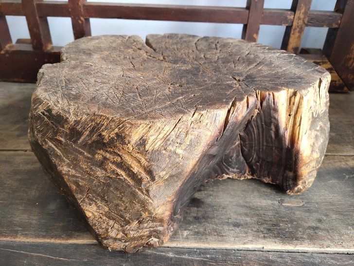 火烧木老榆木木头墩子 烧火墩子 老木头底座...