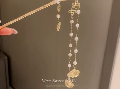 【送】汉服小物   扇形簪子 如图款全新，...