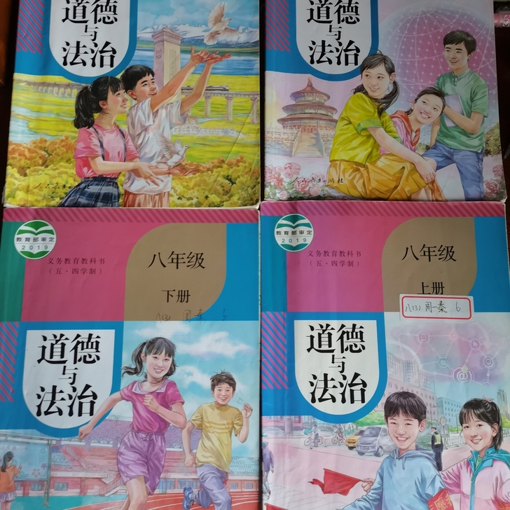 八上至九下道法书 全国皆可 有准高一学姐精...