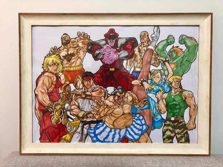 街头霸王手绘画 街霸马克笔画