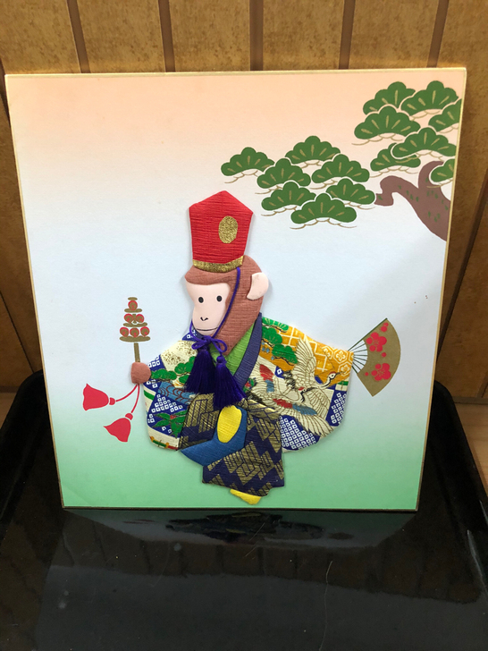 日本 工艺画 西阵织 布艺贴画