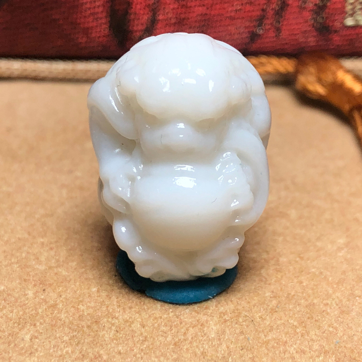 和田玉白玉狮子抱球（有求必应）挂件吊坠配饰