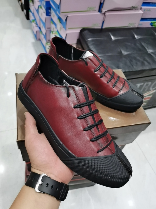 头层牛皮酒红色卡蒂烟斗男鞋40.41.42...