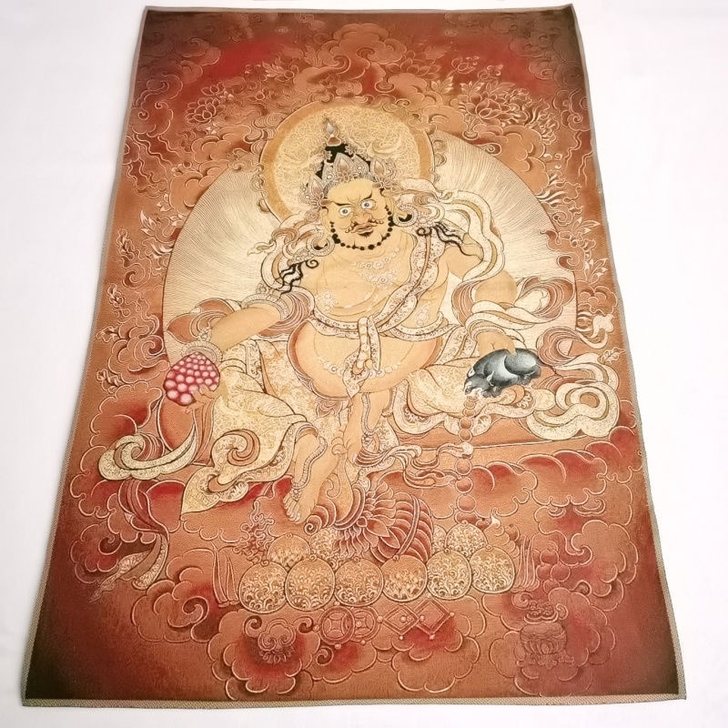 清仓赔钱出，西藏唐卡宗教佛像织锦刺绣画，黄...