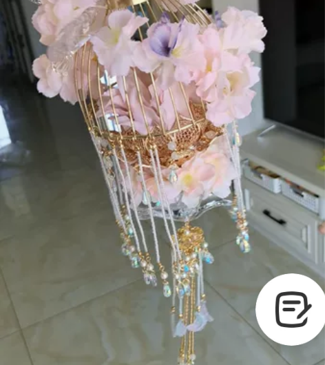 新娘手捧花  手作走秀鸟笼灯笼  可发光。...