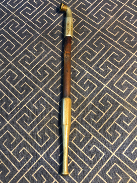 日本回流全品老烟袋锅、感觉是白铜、又不肯定...