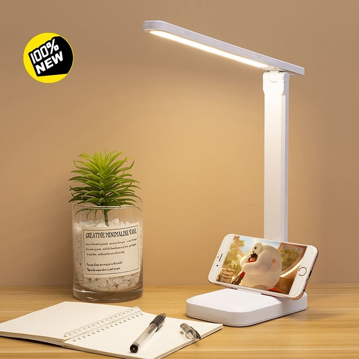 柔光养眼台灯学习灯学生宿舍三档可调色调折叠...