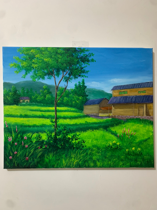 自己画的，宫崎骏动漫风景装饰画，40##a...