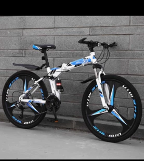 新型折叠山地自行车大人男女24寸越野双减震...