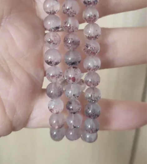 金草莓三圈串，珠径6.3，几乎全是半盆的金...