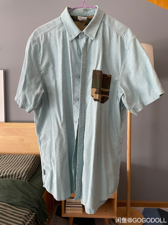 欧美街头潮人潮牌迷彩口袋牛津纺男士死飞滑板...