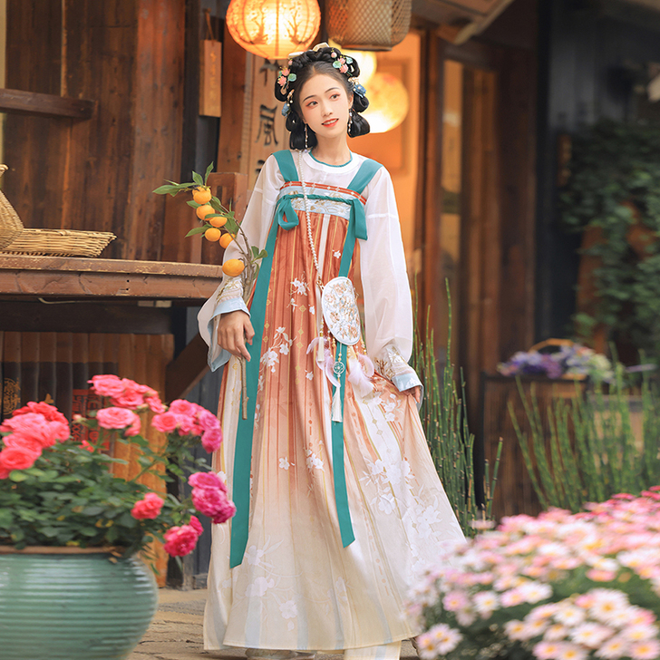 汉尚华莲青初霁原创南北朝改良汉服女中国风大...