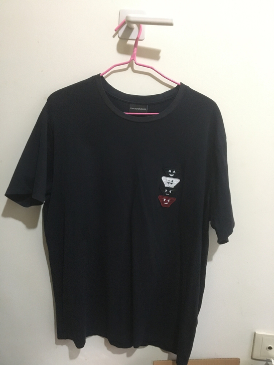 Armani/阿玛尼男装短袖T恤衫男士一串...