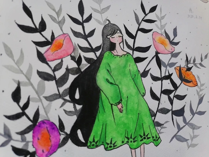 自己画的水彩画,35元无画框,包邮,不刀
