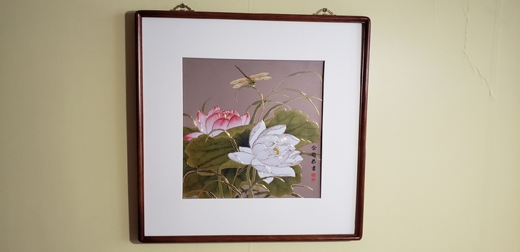 余稚花鸟铜雕画，装饰画，手工雕刻画