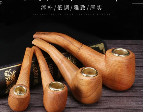 实木原木纯木烟斗铁锅斗练习斗经典手工打磨烟...