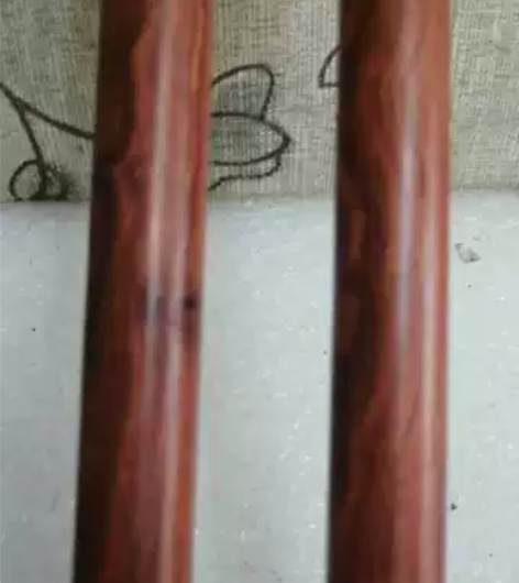 新品红木烟袋杆,花纹亮丽,山水火焰纹,檀木...