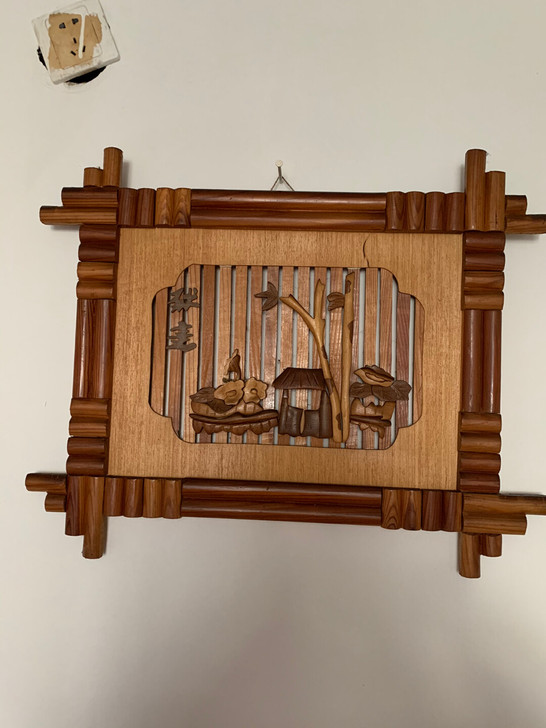 木制画(长55厘米,高43厘米)自提。不退...