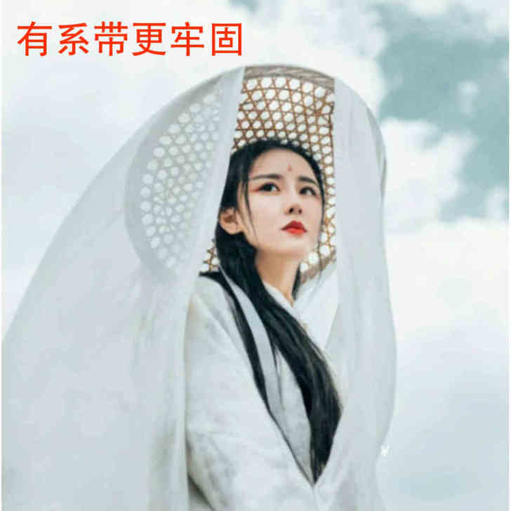 侠女摄影道具武侠古风斗笠遮容帽斗笠摄影写真...
