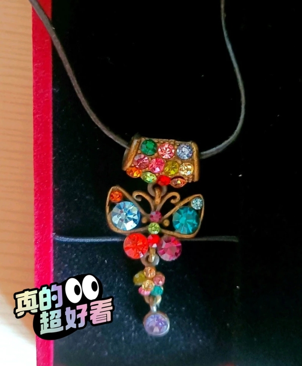 复古工艺多彩吊坠 佩戴超美 蝴蝶做工精致 ...
