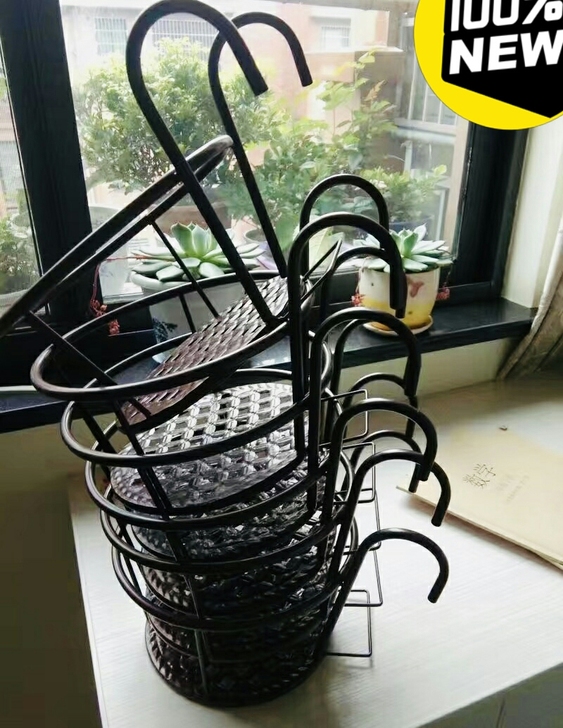 （捡漏  3个装）简约花篮护栏花架悬挂花盆...