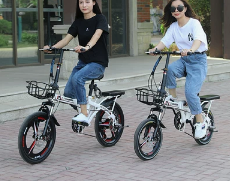 折叠自行车 童车折叠飞鸽女式成人超轻便携1...