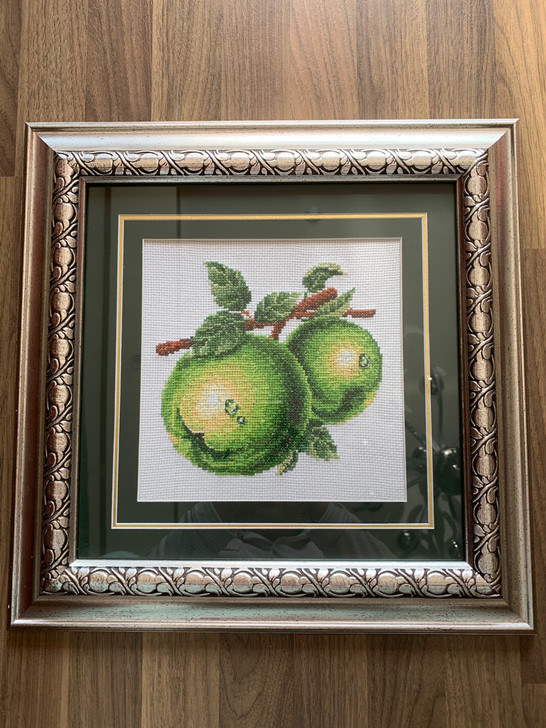 葡萄桔子石榴餐厅装饰画 面料:棉布 十字绣...