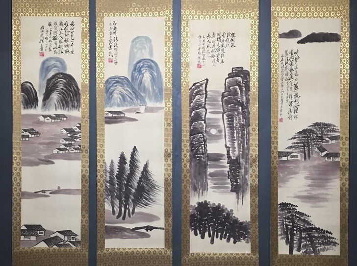 四条屏画